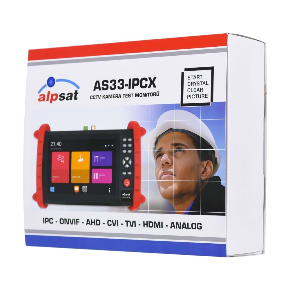 ALPSAT CCTV Kamera Test Monitörü AS-33 IPCX