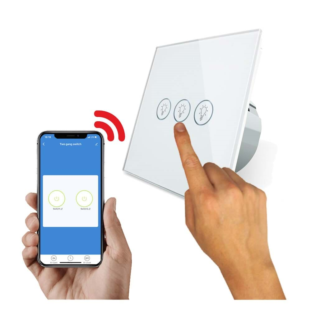 ALPSMART Wifi Akıllı Lamba Anahtarı Üçlü AS-873 EU