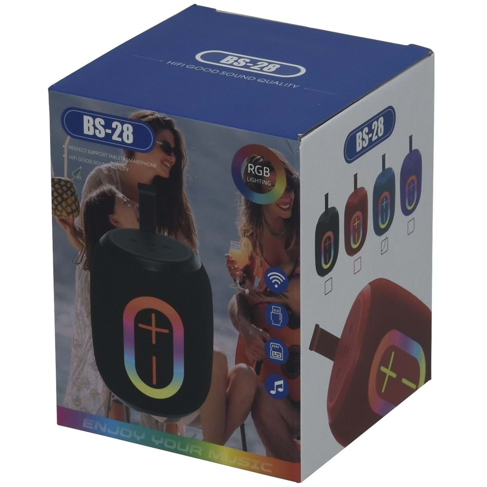 JRL Usb Bluetooth lu Şarjlı Işıklı FM Müzik Kutusu BS-28