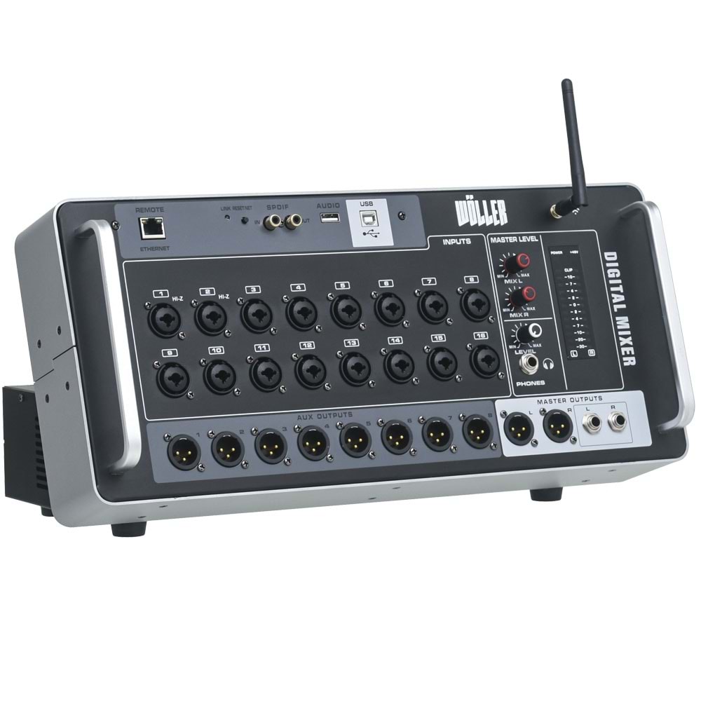 WÖLLER 16 Kanal Digital Mixer Rack Mount DRM-16 PRO