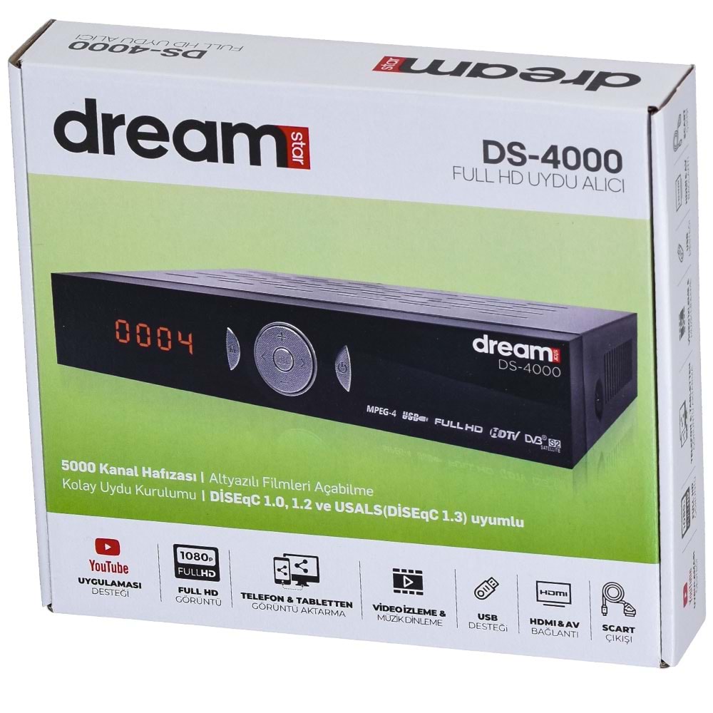 DREAMSTAR Kasalı Hd Uydu Alıcısı DS-4000