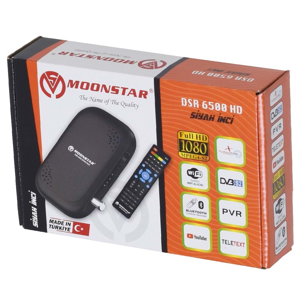 MONSTAR Dahili Wifi Li Mini Hd Uydu Alıcısı DSR-6500 SİYAH İNCİ