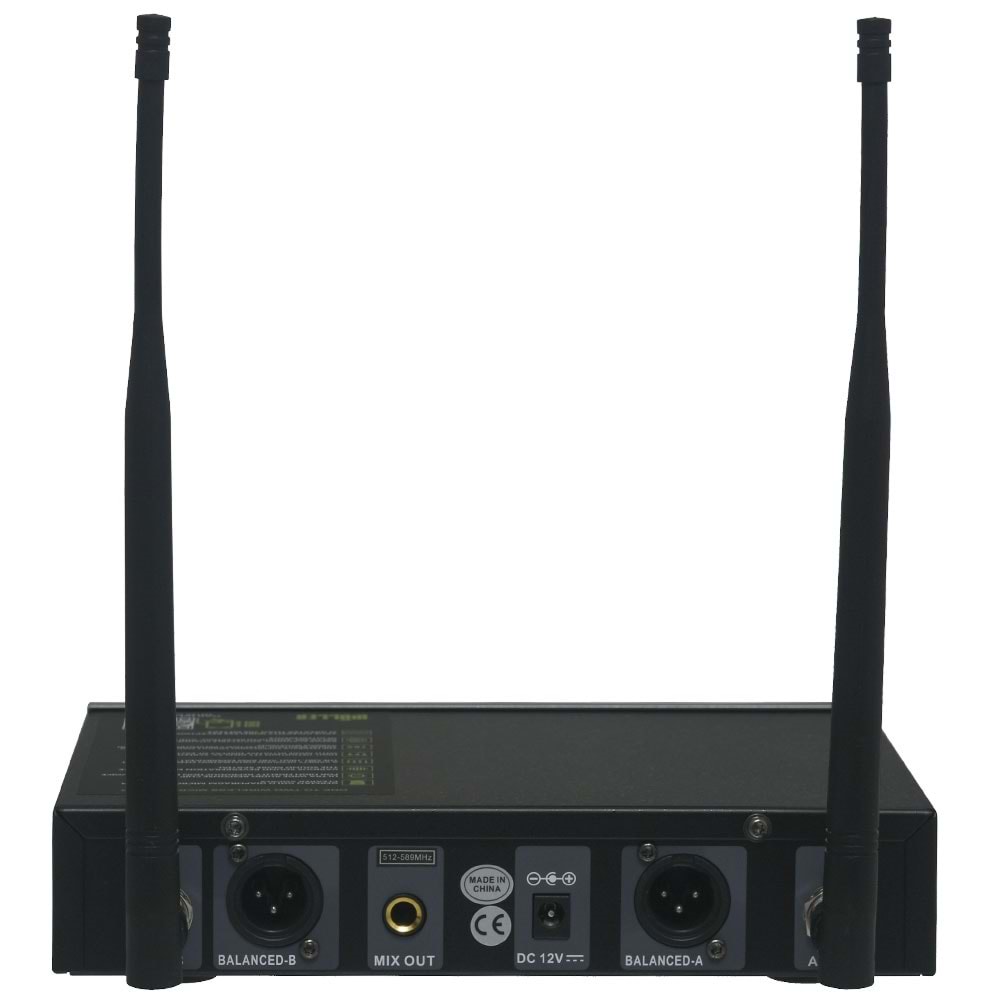 WÖLLER Çift Kanal 2 Yaka Kablosuz True Diversity UHF Kablosuz Mikrofon DW-200 YY