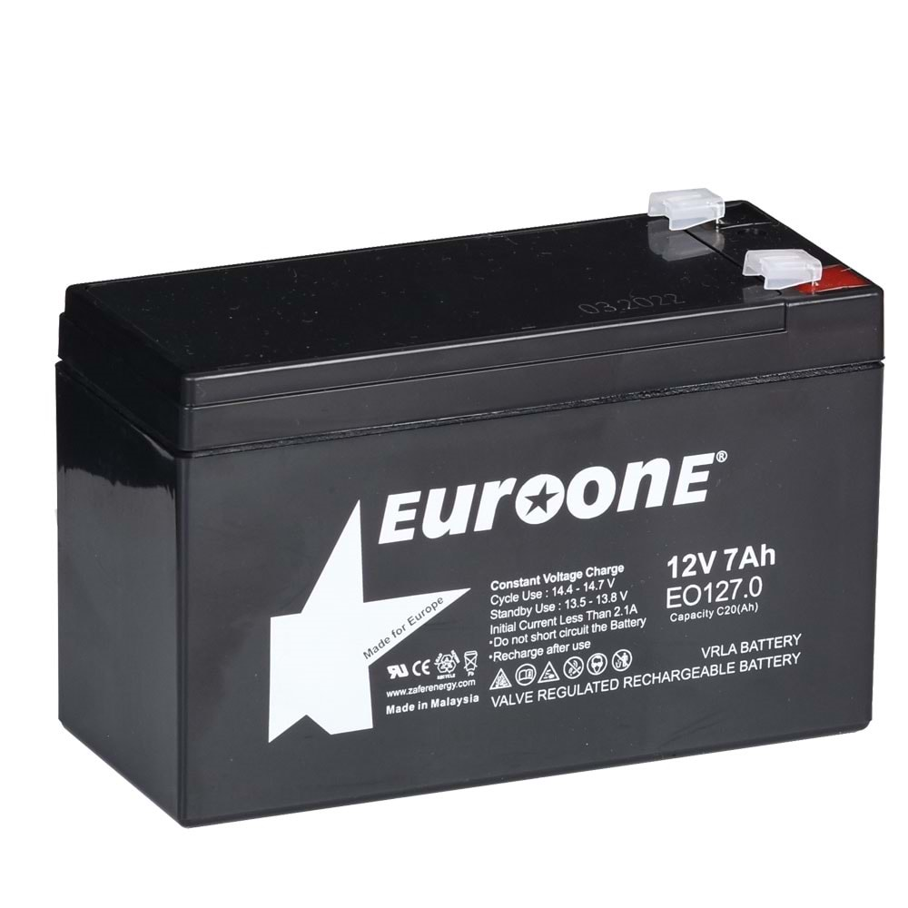 EUROONE 12V 7A 1,7 Kg Kuru Tip Akü Eo-127