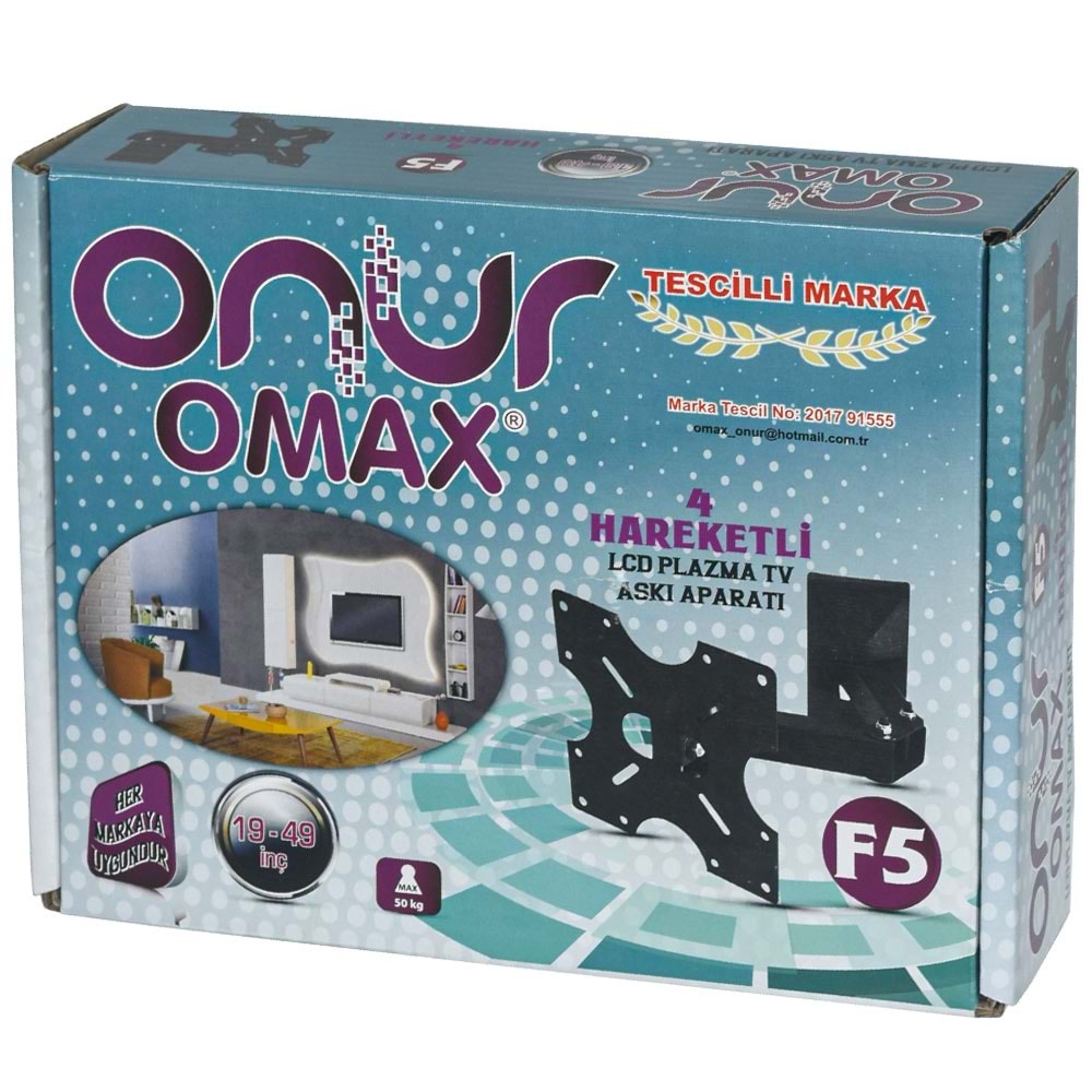 ONUR 19-49'' Lcd Tv Hareketli Duvar Askı Aparatı F-5