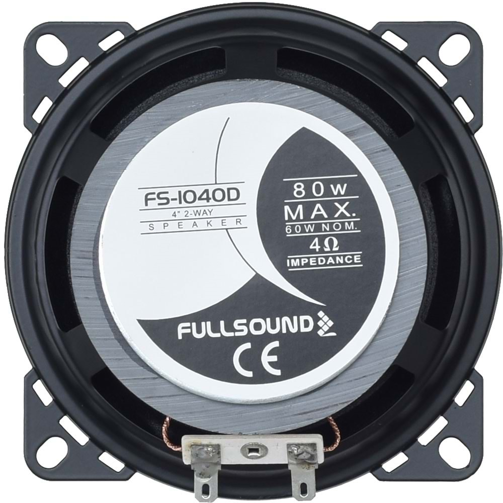 FULLSOUND 10 Cm 80W Düz Oto Hoparlör FS-1040 D