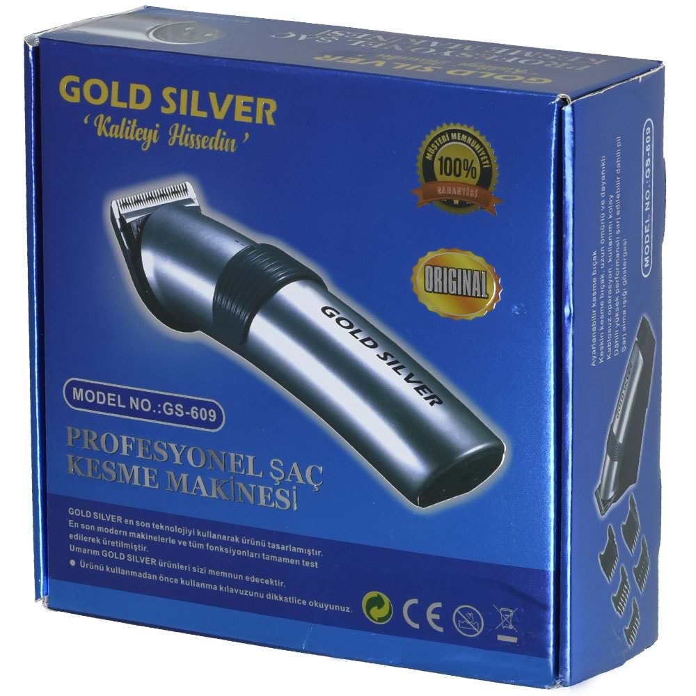 GOLD SILVER Şarjlı Saç Kesme Makinesi GS-609