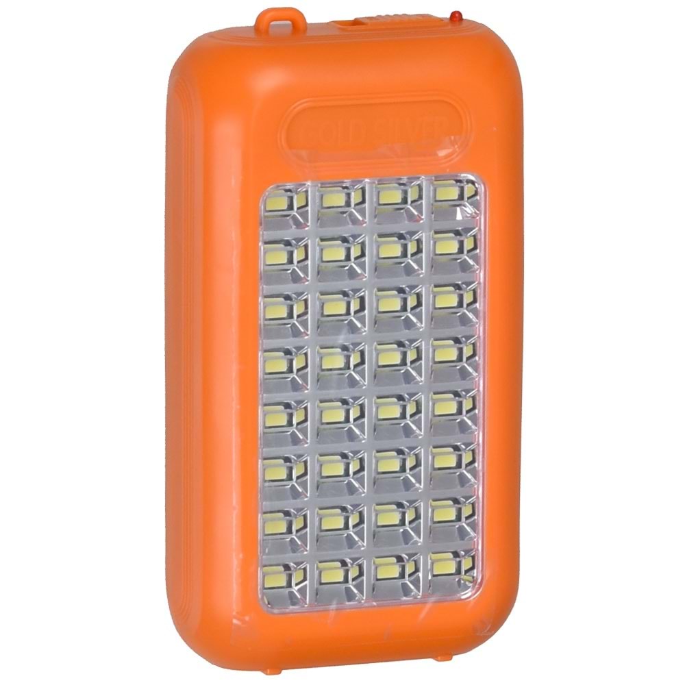 GOLD SILVER 32 Ledli Usb Ve Solar Şarjlı Powerbank Fener GS-875