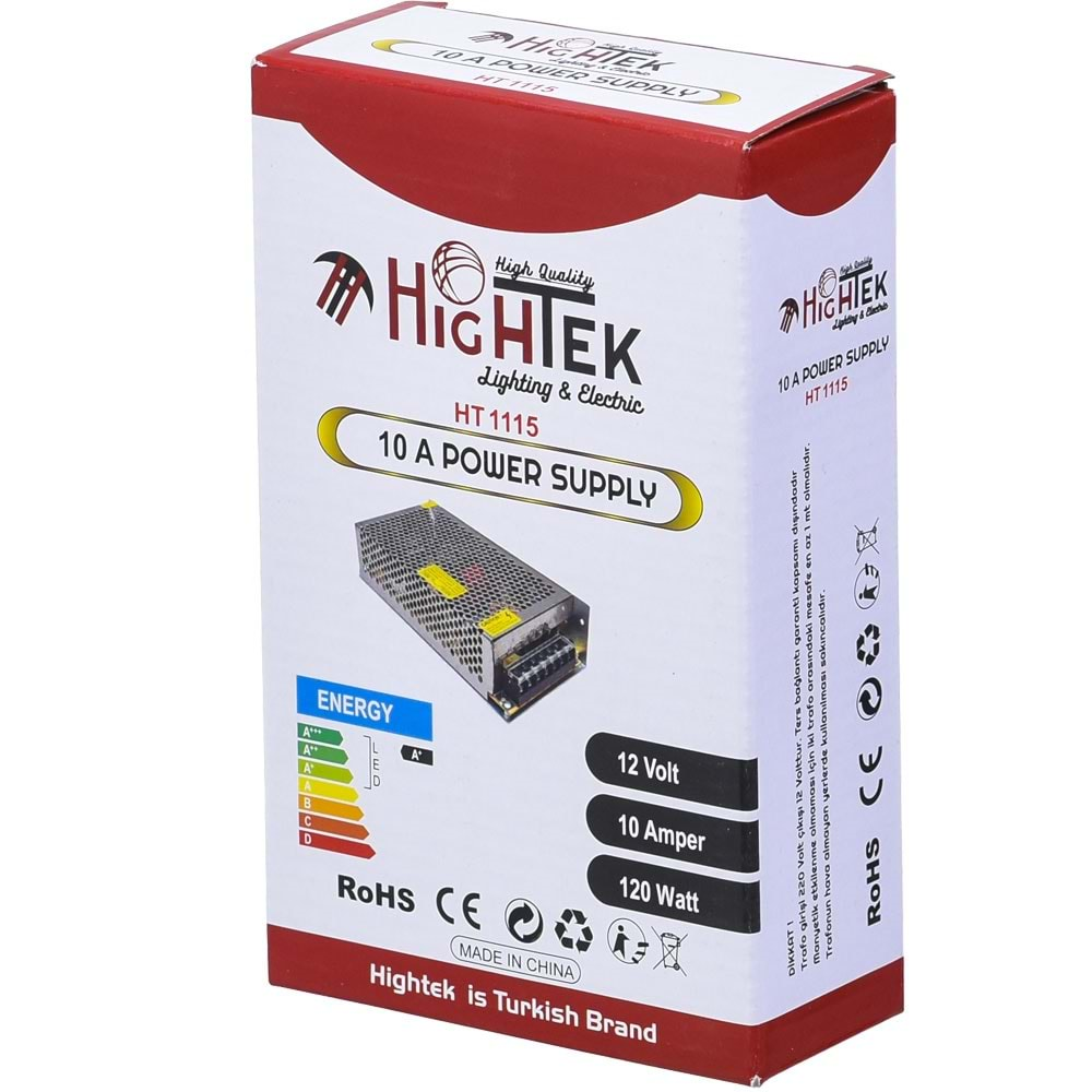 HİGHTEK 12V 10A Smps Metal Kasa Adaptör HT-1115