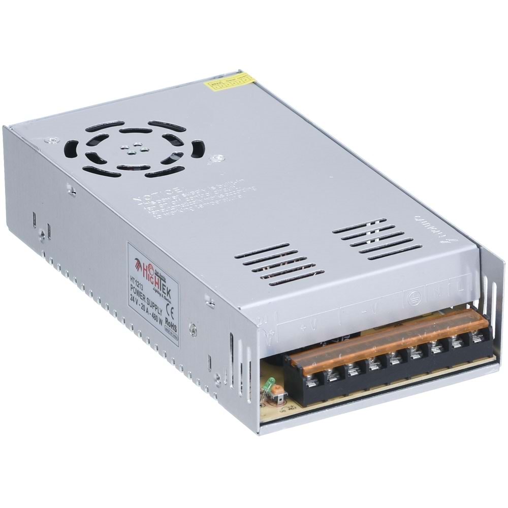 HIGHTEK 24V 20A Smps Metal Kasa Adaptör HT-1213