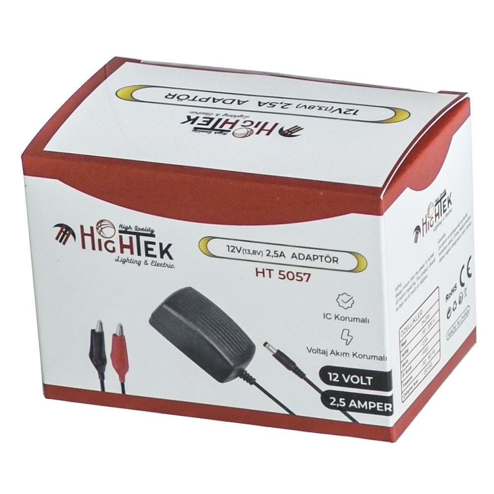 HIGHTEK 12V 2,5A Akü Şarj Adaptörü HT-5057