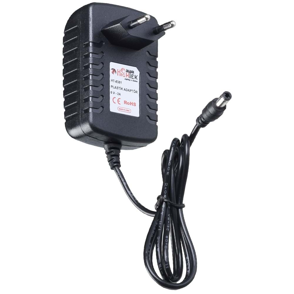 HIGHTEK 6V 2A Smps Piriz Tipi Adaptör (Ht-1529) HT-8381