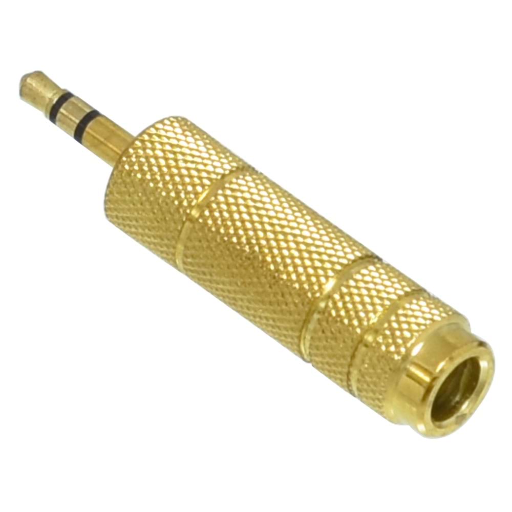 3,5 Mm Dişi-6,3 Mm Erkek Metal Gold Çevirici Jak JKF-013
