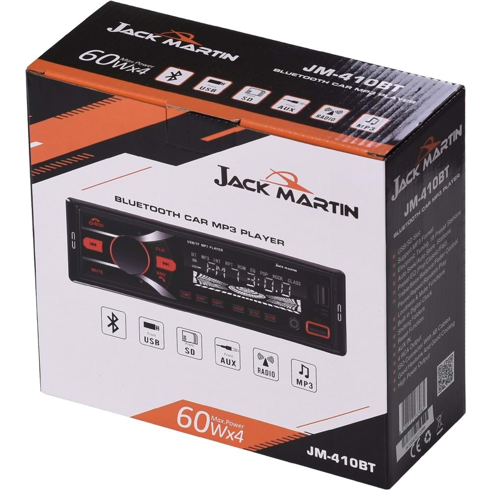 JACK MARTİN Çift Usb+Sd+Fm+Bt Oto Teyp JM-410 BT