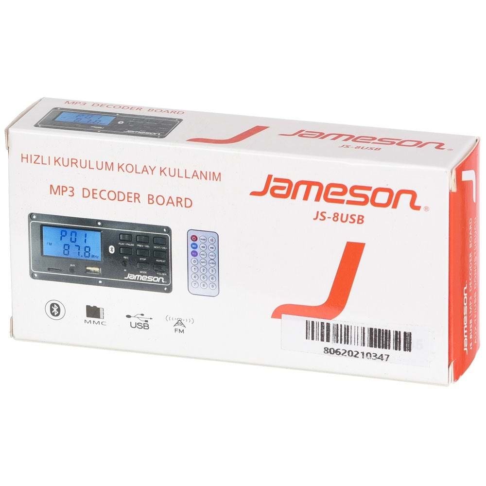 JAMESON Usb-Sd+Bt Mp3 Board JS-8 USB