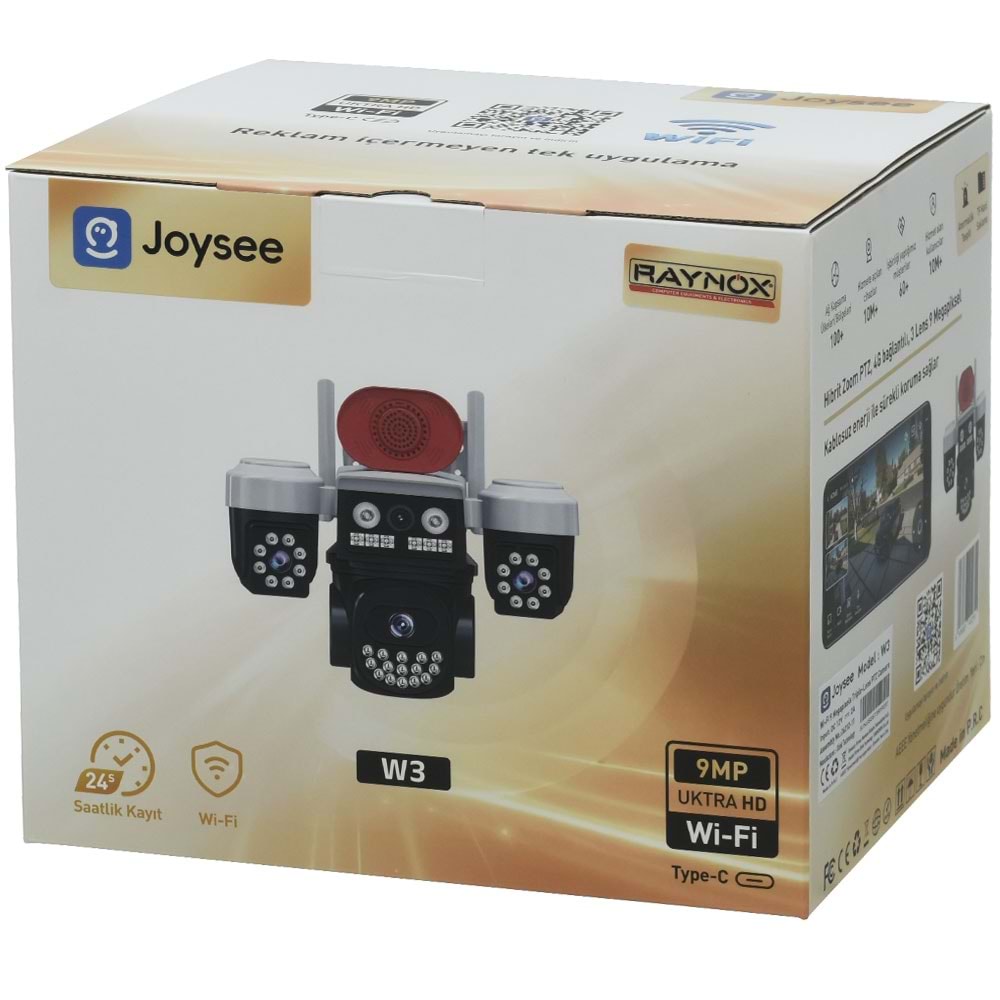 JOYSEE 6 MP Kamera Üç Lensli 2,4 GHz Wi-Fi Bağlantısı PTZ Kamera JW-3