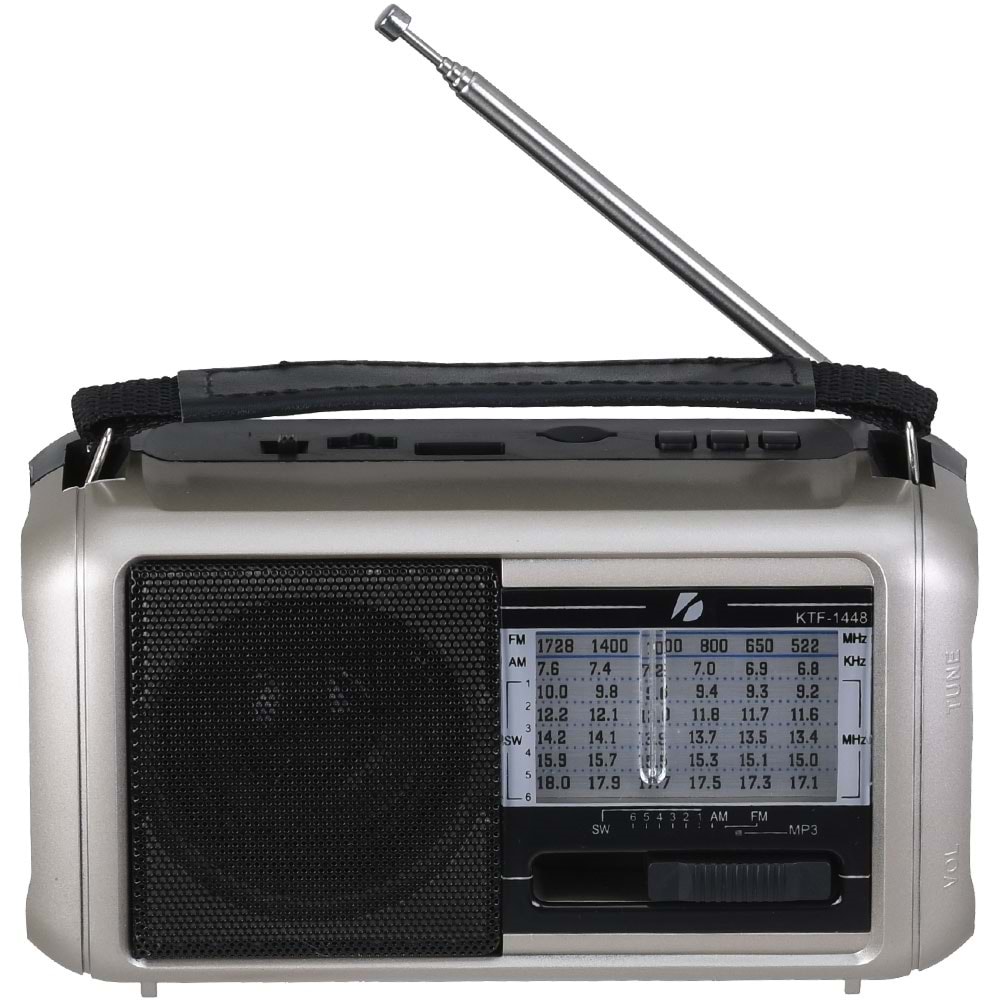 KTF 2'' Solarlı Işıklı Usb Radyo KTF-1448