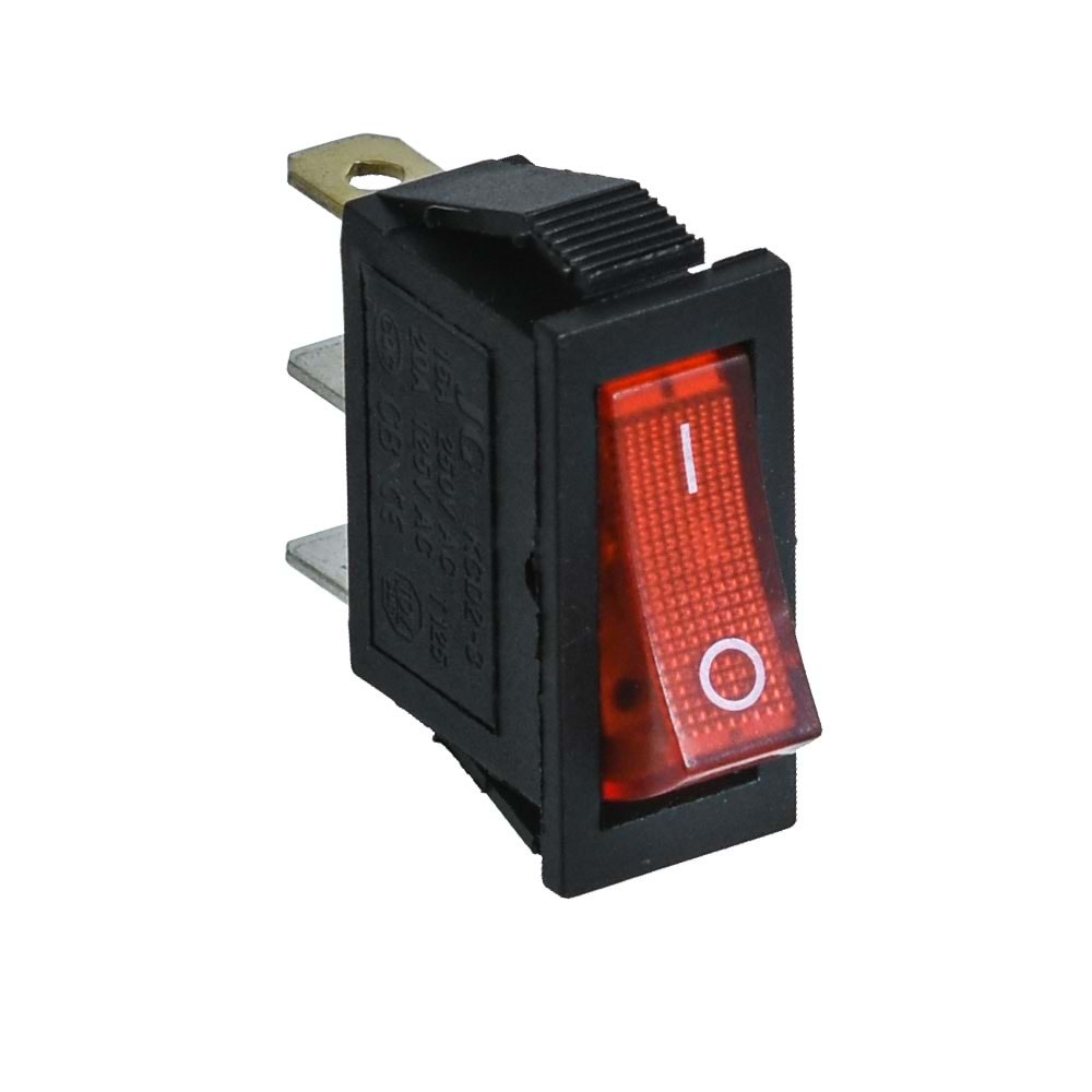 HIGHTEK Tekli Dar Işıklı Anahtar On Off 3P LDS113