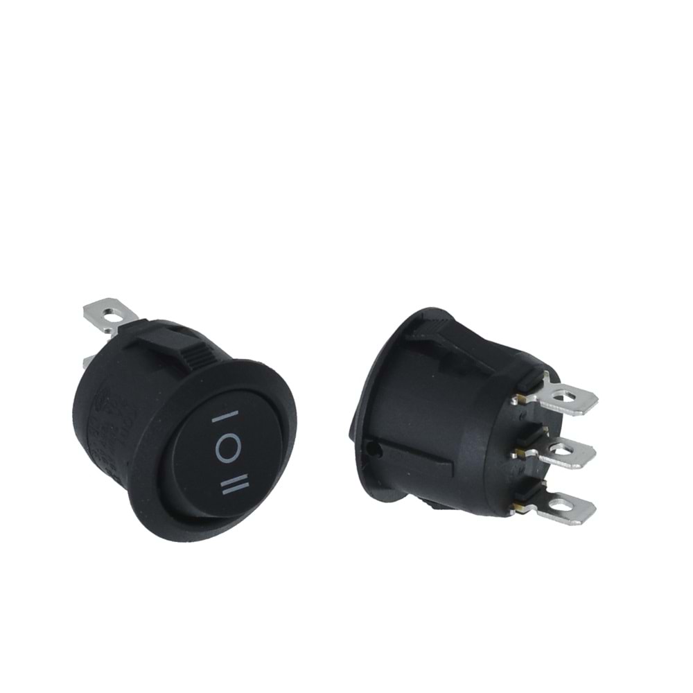 HIGHTEK Mini Yuvarlak Işıksız Anahtar On Off 2P LDS134 E
