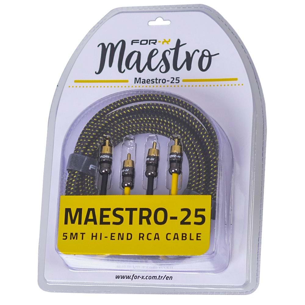 FOR-X 2Rca Erkek 2Rca Erkek 5 Mt Kablo MAESTRO-25