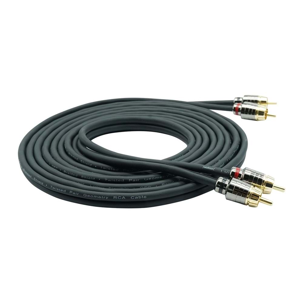 MOBASS 2 RCA 2 RCA Erkek 3 Metre Sinyal Kablosu MB-3M RCA