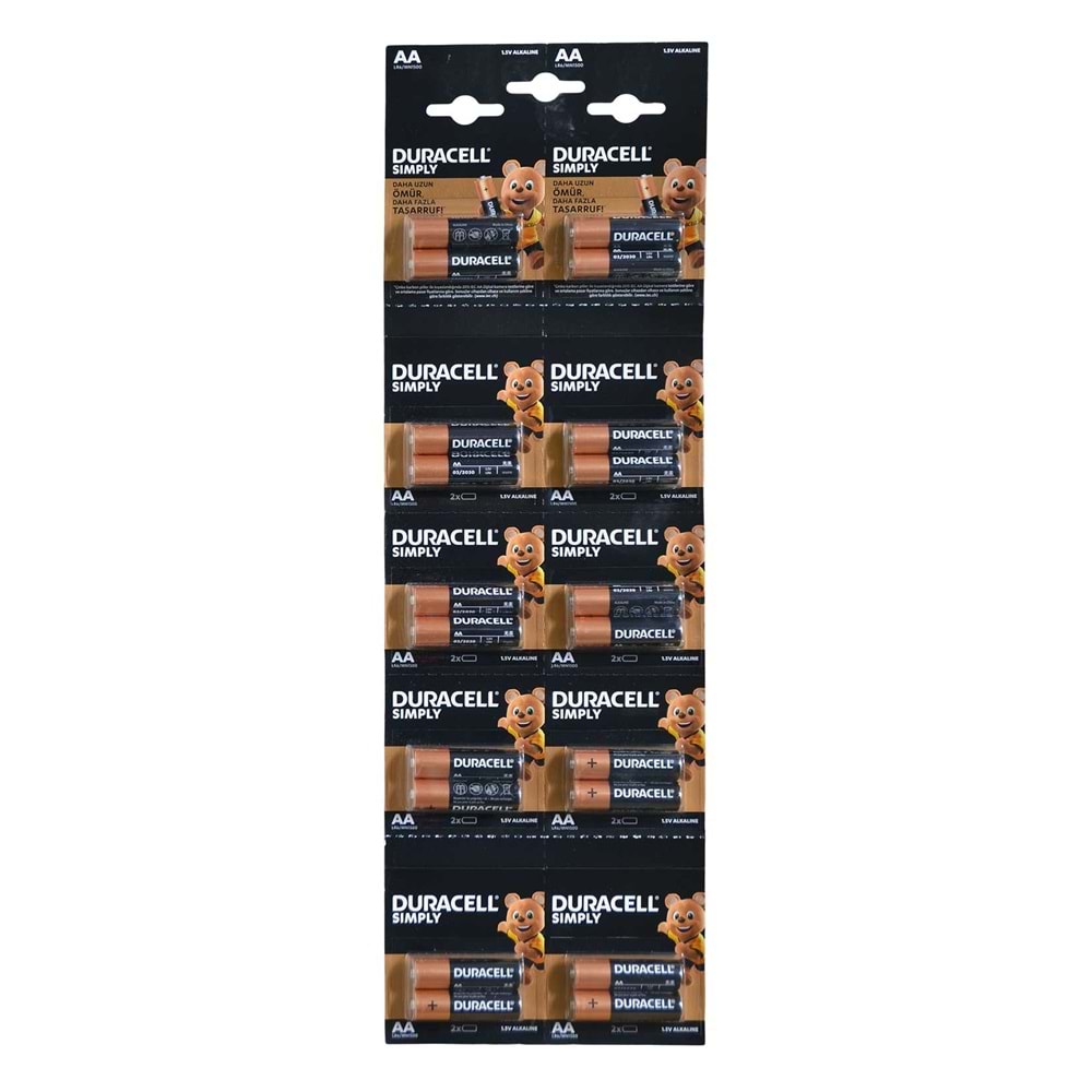 DURACELL Alkalin Kalem Pil (20 Li Blister) Aa MN-1500-20