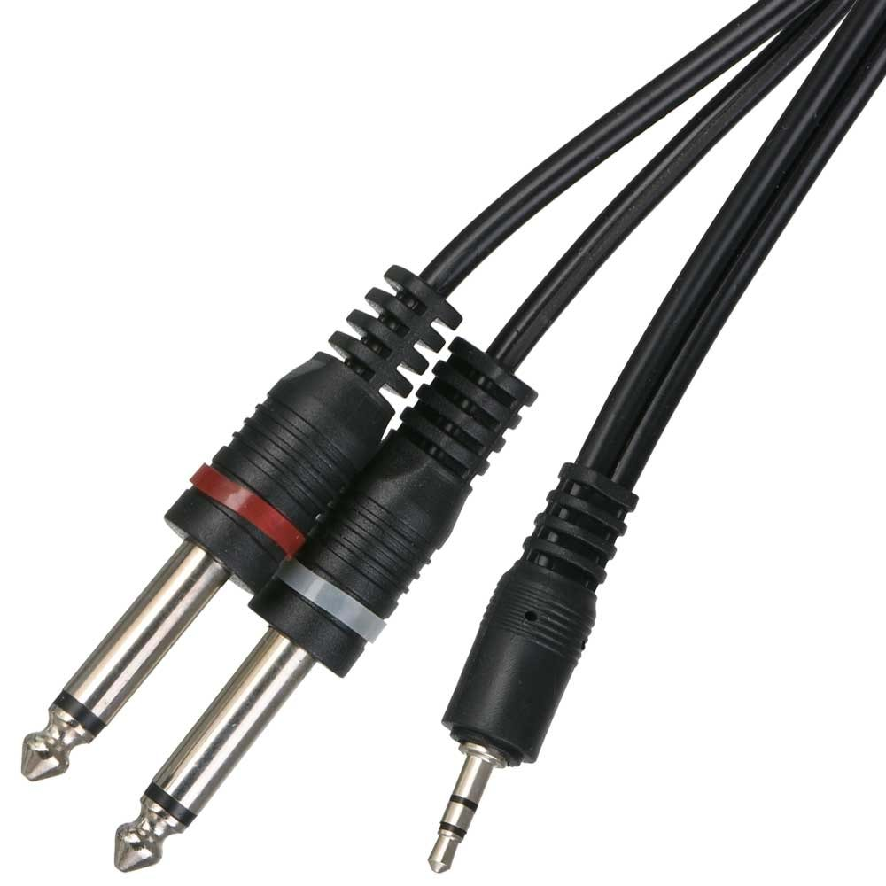 TUNEX 3,5 mm ST Erkek 2X6,3 mm Mono Erkek 3 mt Kablo MR-300