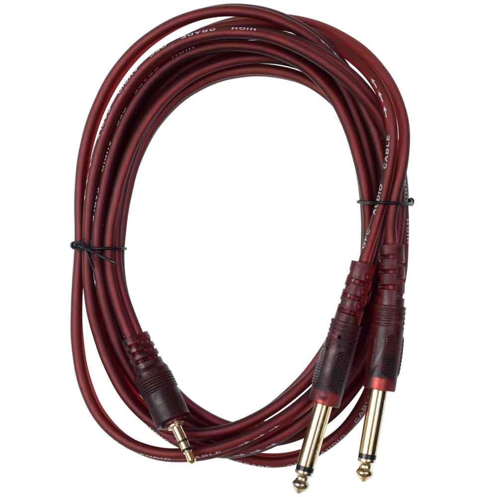 TUNEX 3,5 mm Stero 2X6,3 mm Mono Erkek 3 Mt Slikonlu MR-700