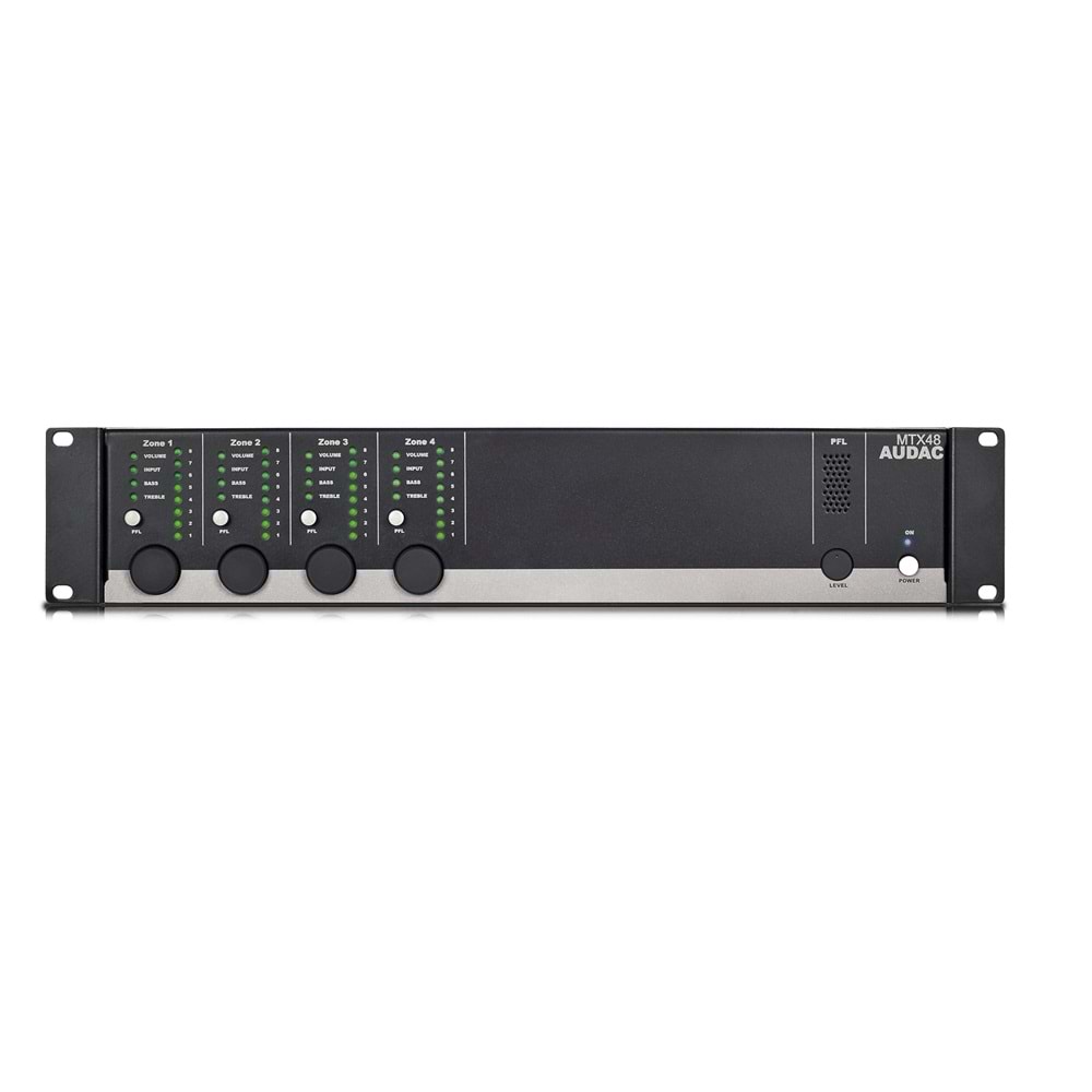 AUDAC 4 Bölgeli Audio Matrix Sistem / Multi Zone Ses Yönetim Ünitesi MTX-48