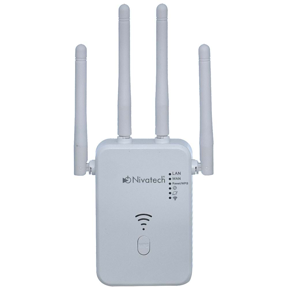NİVATECH 4 Antenli 300 Mbps Wi-Fi Router Sinyal Güçlendirci NTC-35Q