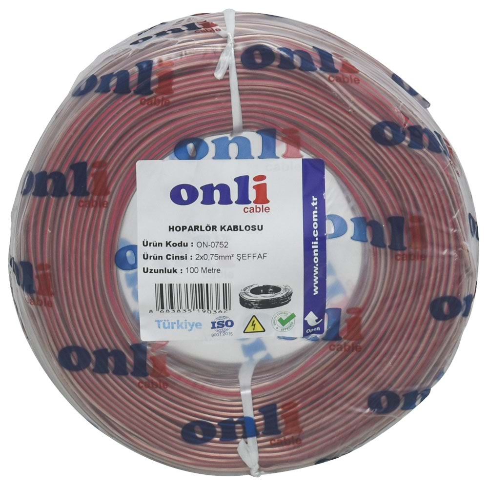 ONLİ 2X0,75 Şeffaf Hoparlör Kablosu ON-752 ŞEFFAF