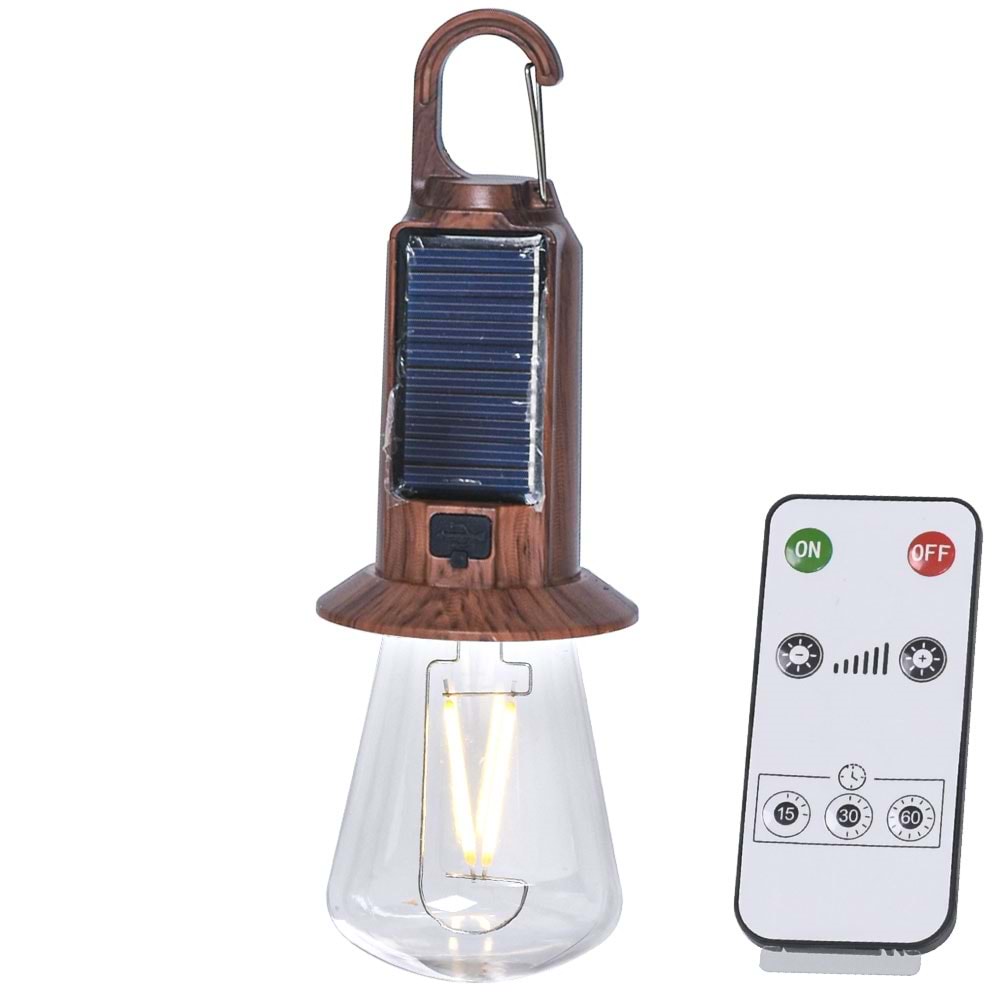 POWERDEX Su Geçirmez Güneş Enerjili Kumandalı Kamp Lambası PD-572