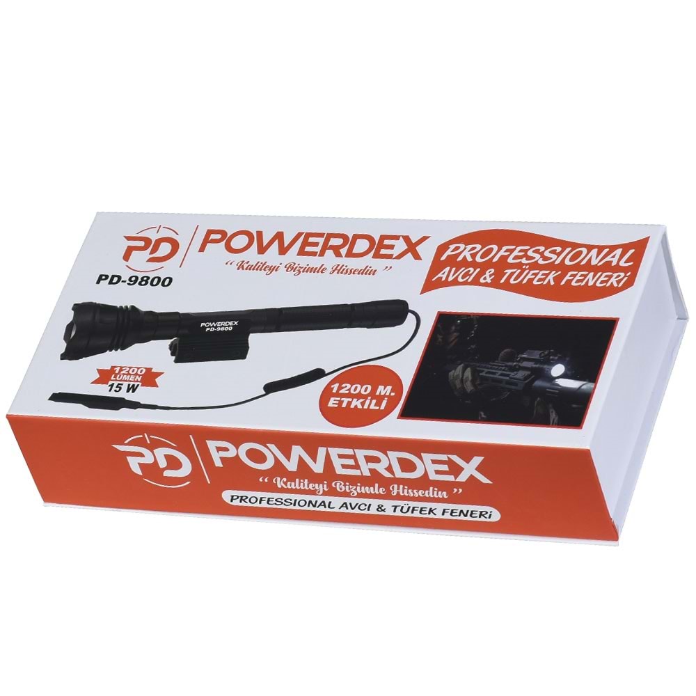 POWERDEX 20W Şarjlı Tüfek Feneri PD-9800