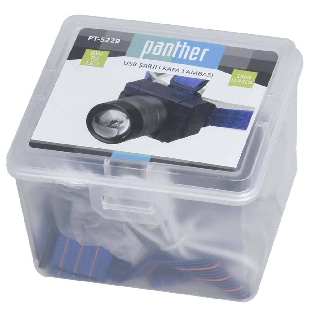PANTHER Usb Şarjlı Kafa Lambası PT-5229