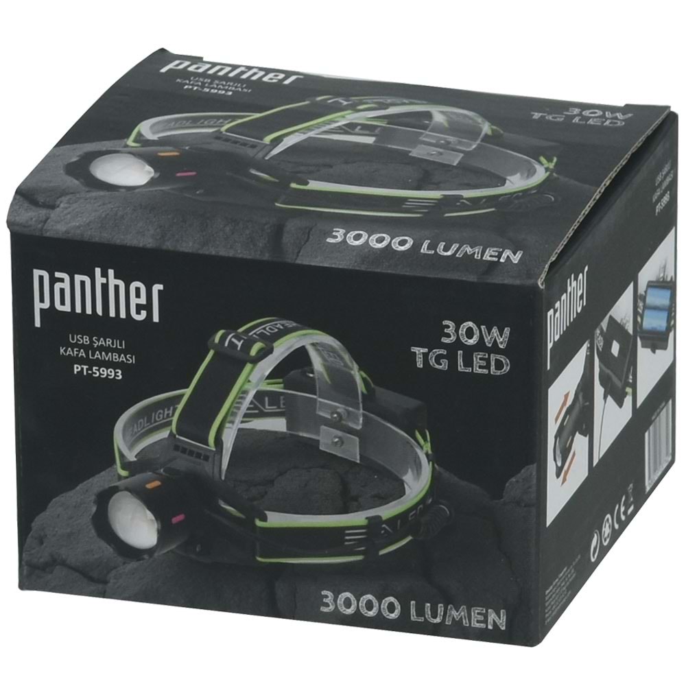 PANTHER Usb Şarjlı Kafa Lambası PT-5993