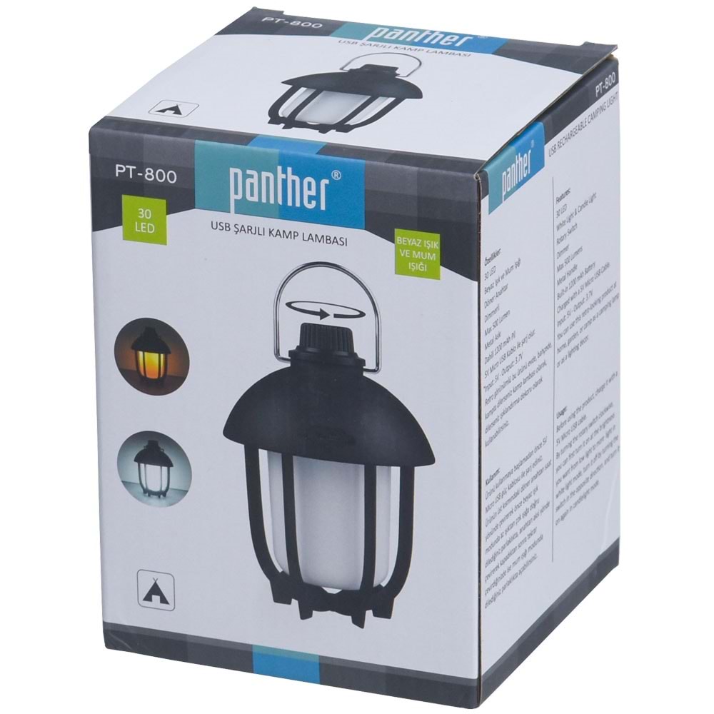 PANTHER Usb Şarjlı Kamp Lambası PT-800