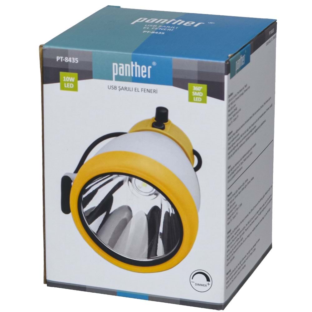 PANTHER Usb Şarjlı El Feneri PT-8435