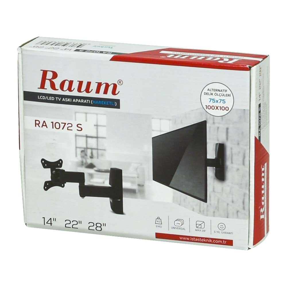 RAUM 14-28'' Lcd Tv Hareketli Duvar Askı Aparatı RA-1072 S