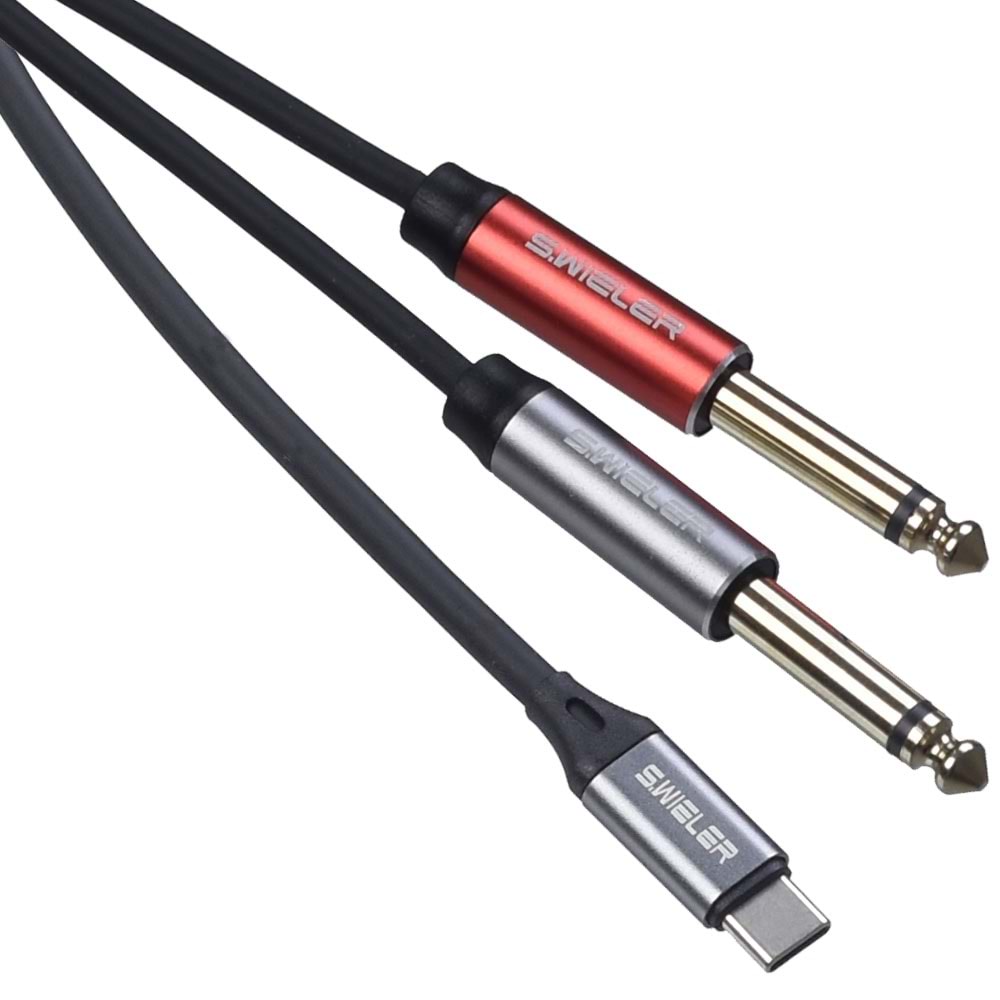 S.WIELER Type C - 2 x 6.3 mm 2 Metre Mono Kablo SC2M-2M