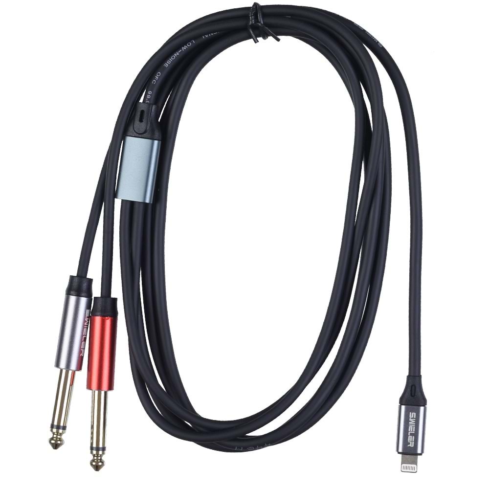 S.WIELER İphone - 2 x 6.3 mm 2 Metre Mono Kablo Sİ2M-2M