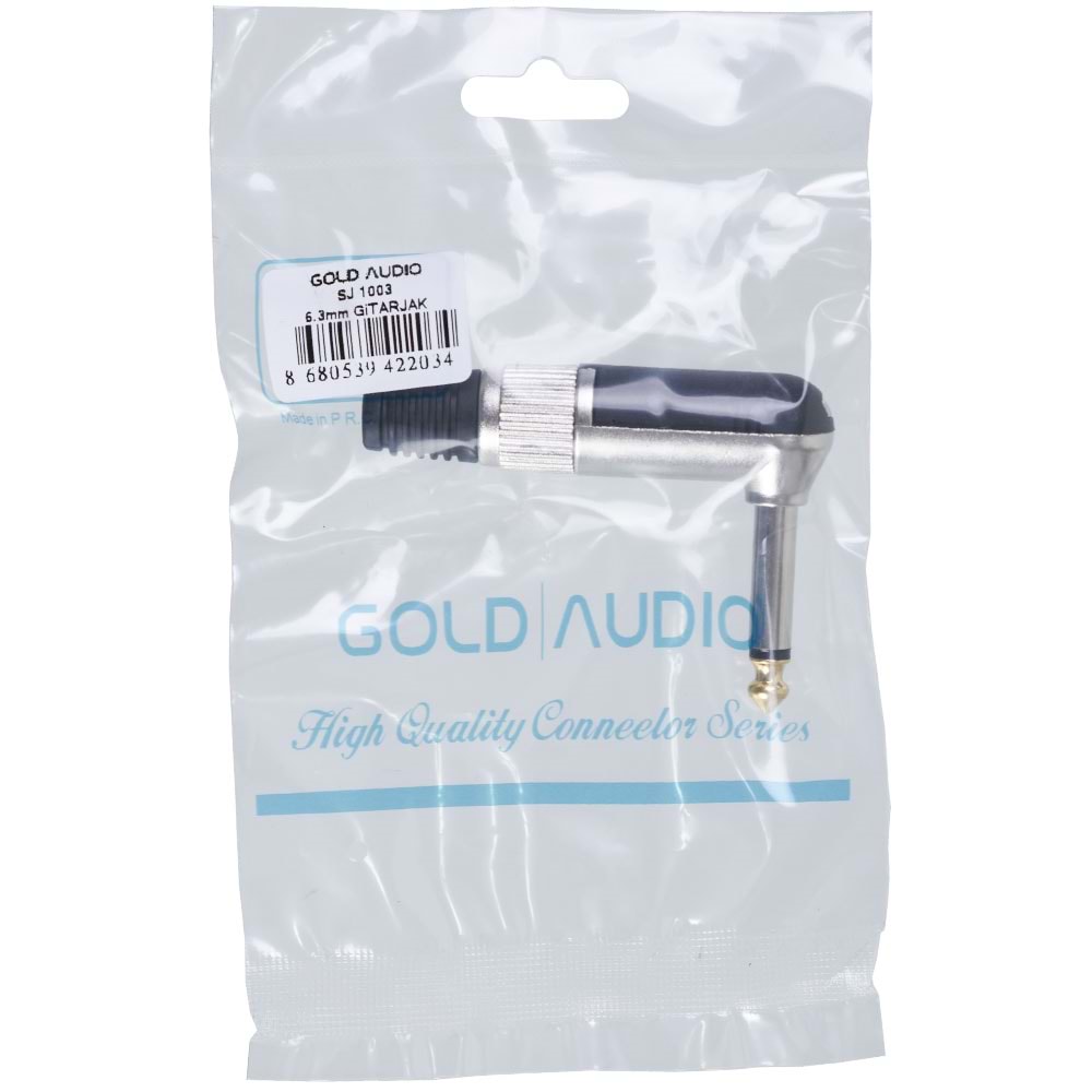 GOLD AUDİO 6,3 mm Mono L Tip Gitar Jak SJ-1003
