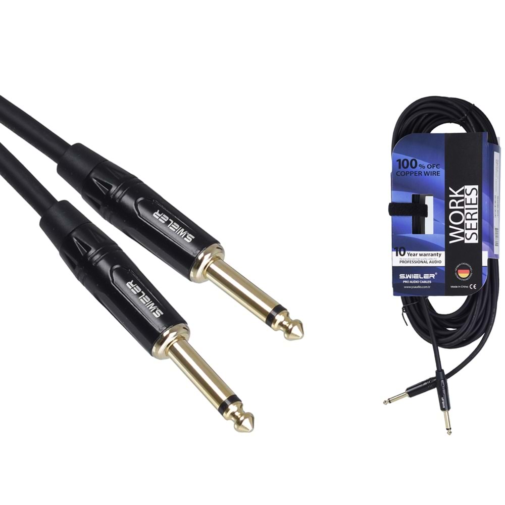 S.WIELER 6.3 mm Mono - 6.3 mm 10 Metre Mono Kablo SMM-10M