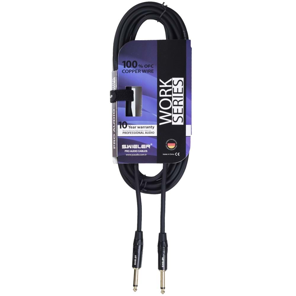 S.WIELER 6.3 mm Mono - 6.3 mm 5 Metre Mono Kablo SMM-5M