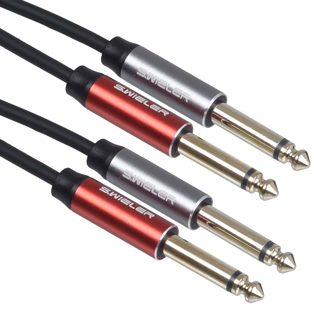 S.WIELER 2*6.3 mm Mono - 2 x 6.3 mm 3 Metre Mono Kablo SMM2-3M