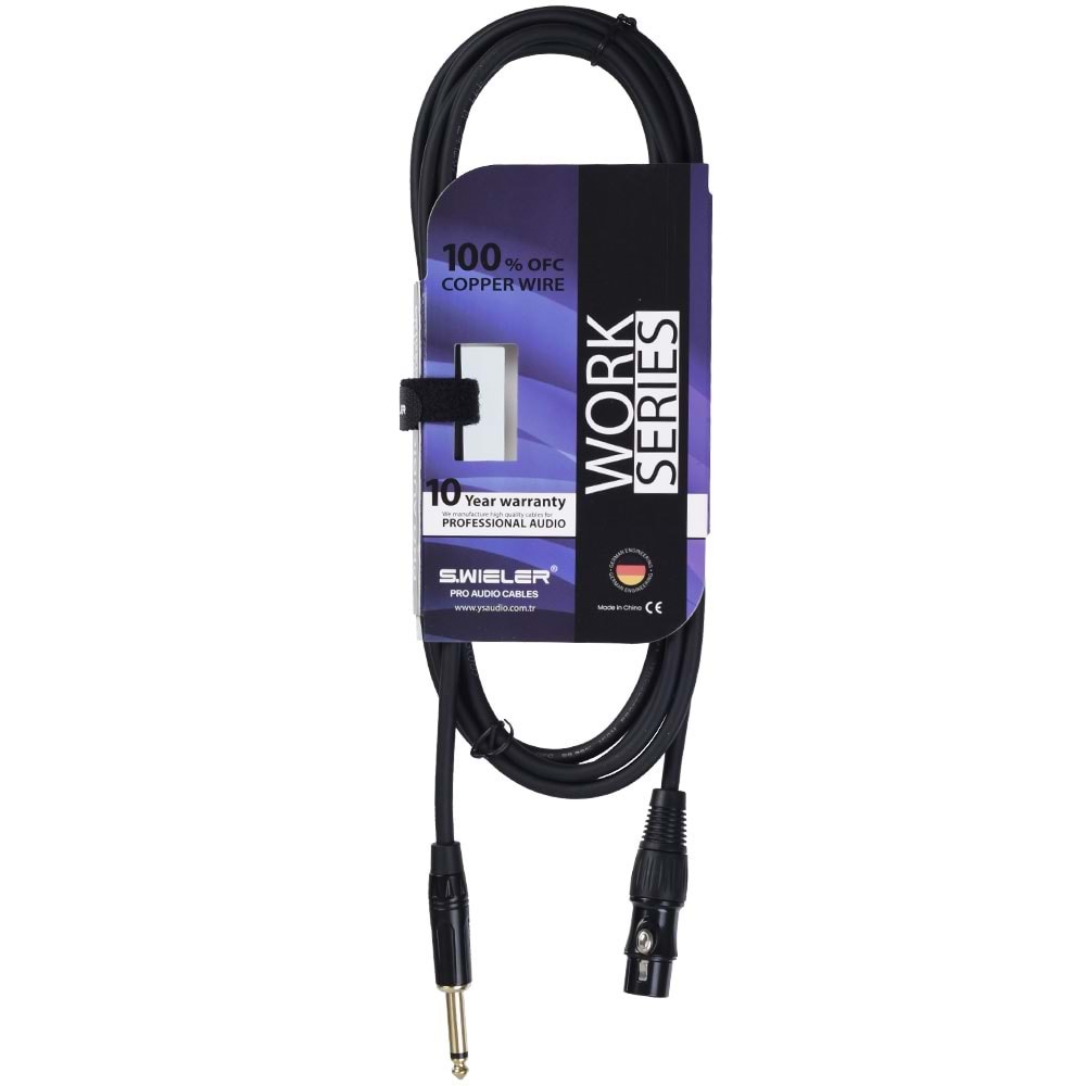 S.WIELER 6.3 mm Mono - Xlr 3 Metre Dişi Kablo SMX-3M