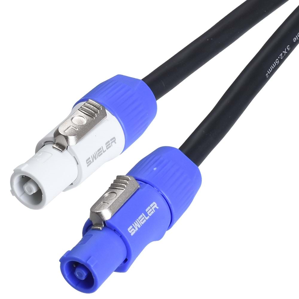 S.WIELER Powercon Giriş - Powercon Çıkış 3 X 2.5 mm 1 Metre Kablo SPP-1M