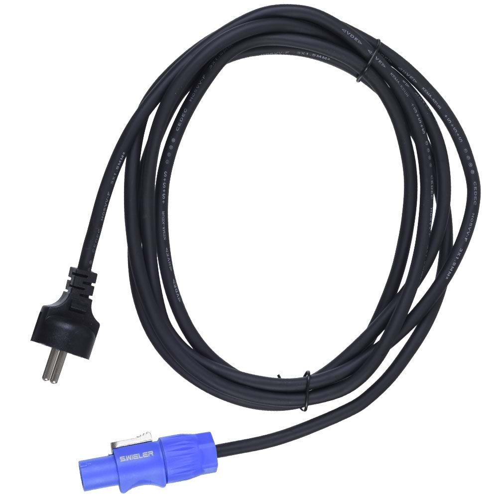 S.WIELER Powercon - 220V 3 X 1.5 mm 5 Metre Kablo SPV-5M