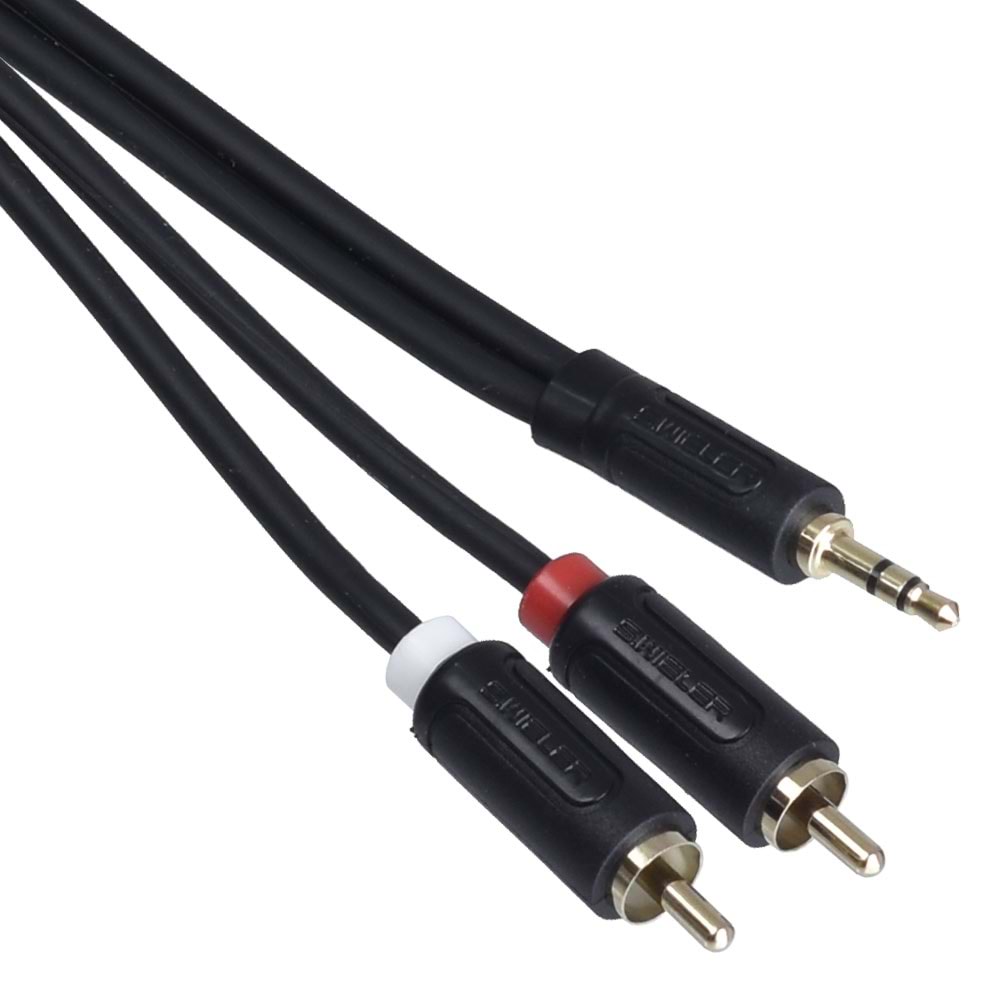 S.WIELER 2 x Rca - 3.5 mm 5 Metre Stereo Kablo SR2S-5M