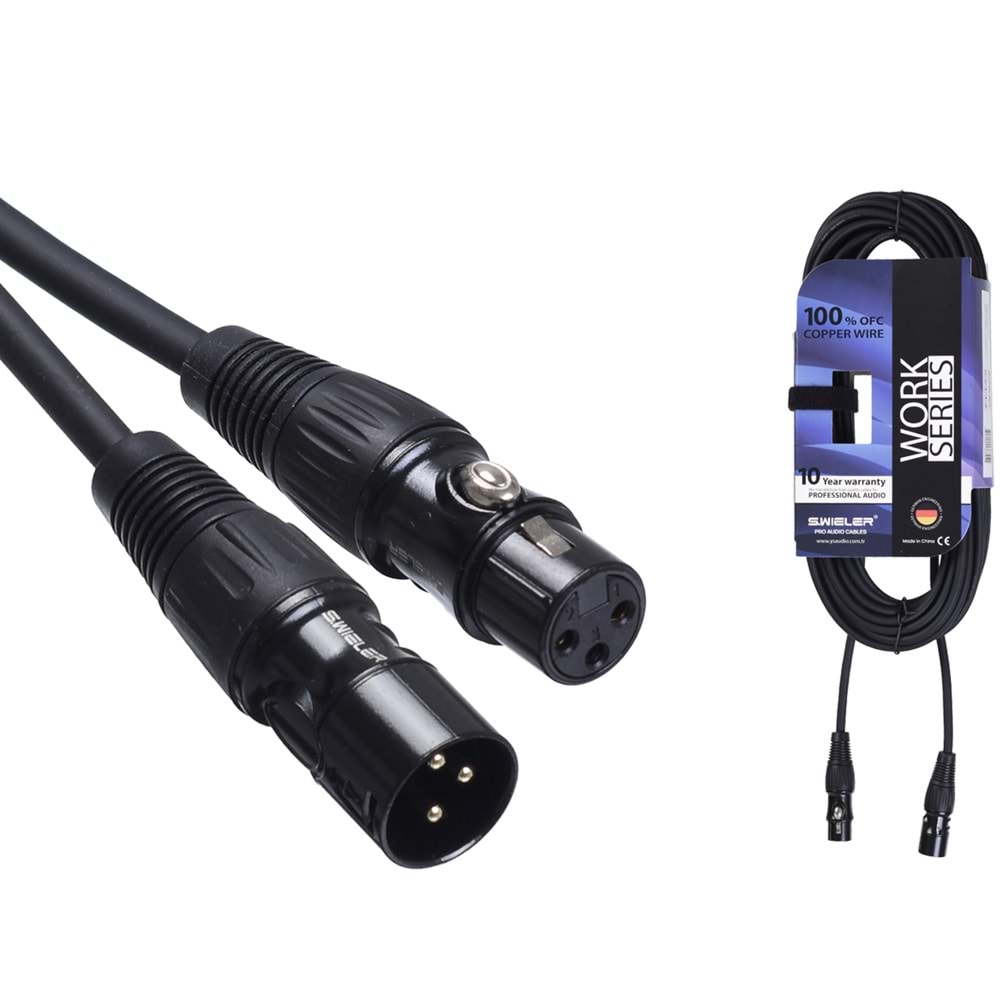 S.WIELER Xlr Erkek - Xlr Dişi Kablo Uzunluğu: 10 Metre SX-10M
