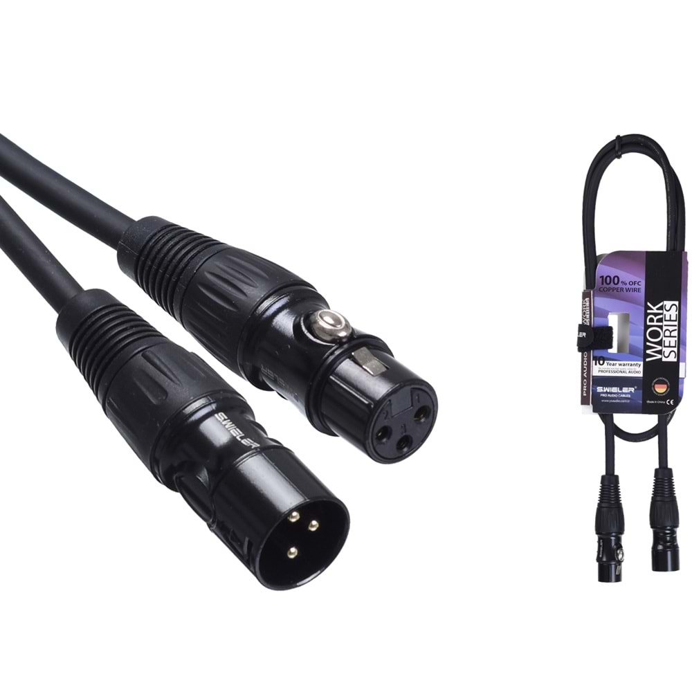 S.WIELER Xlr Erkek - Xlr 1 Metre Dişi Kablo SX-1M